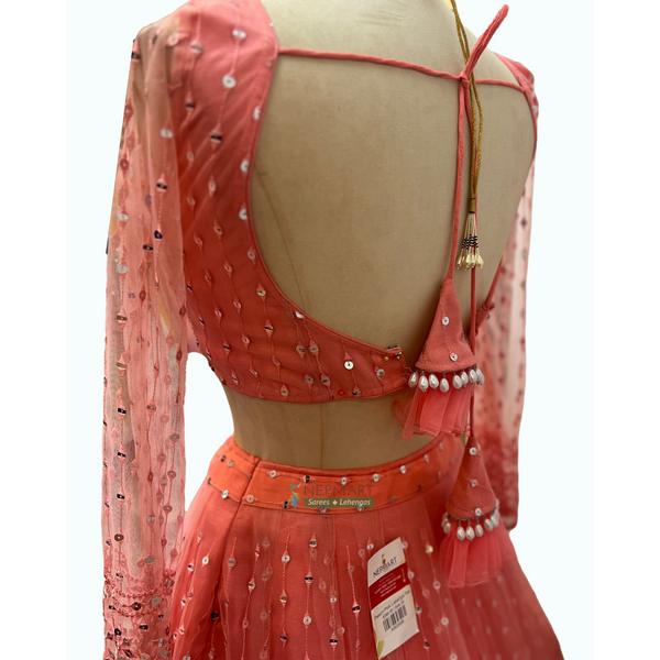 Peach Pink Lehenga Set