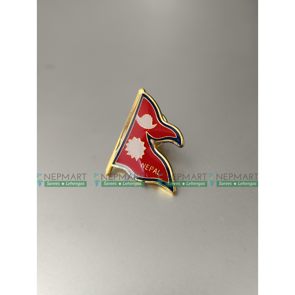 5 X Nepal Flag Coat Pin Badge