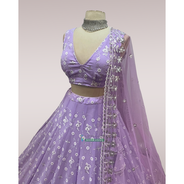 Lavender Georgette Lehenga Set