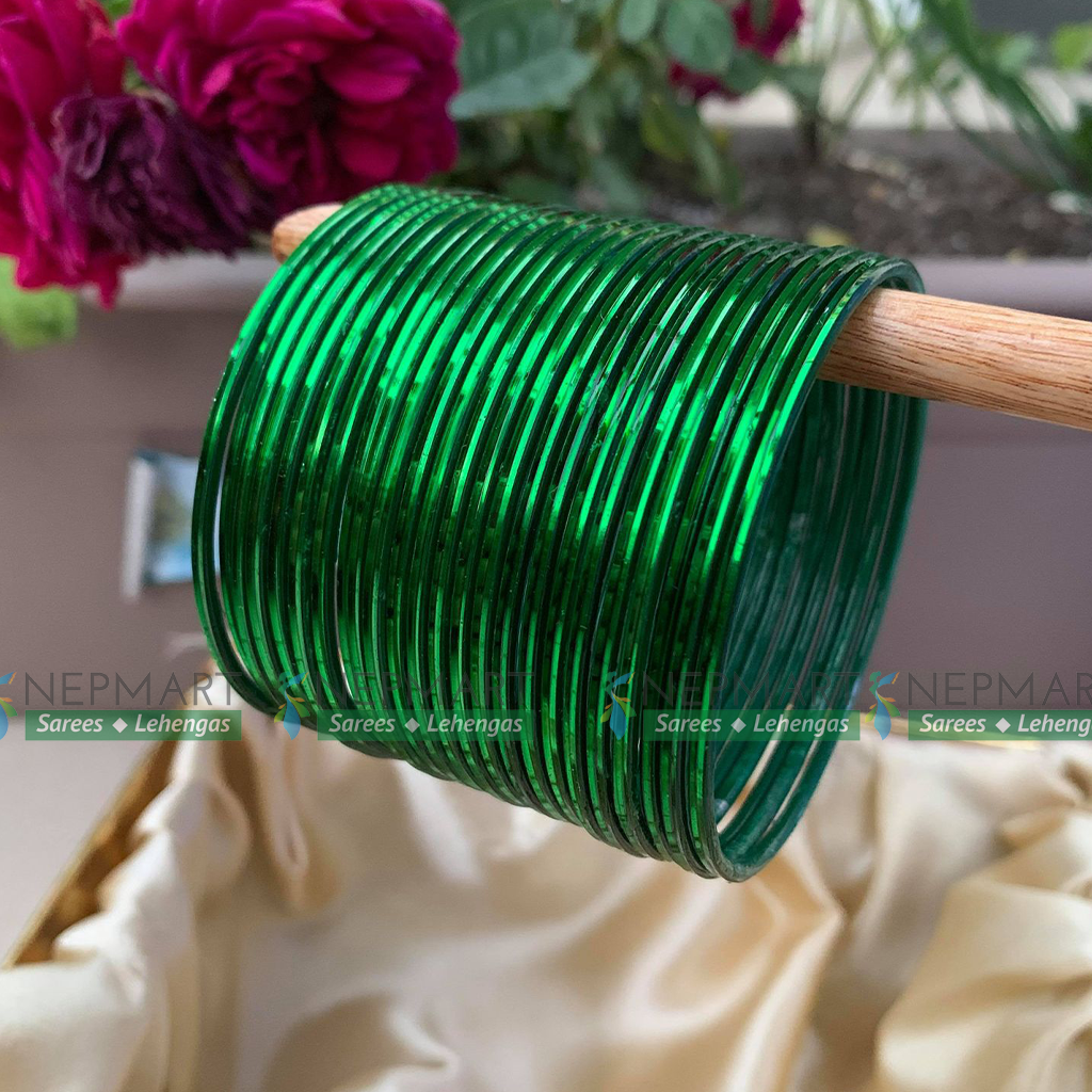 Green 2025 bangles glass