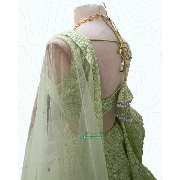 Mint Chicken Lehenga Set