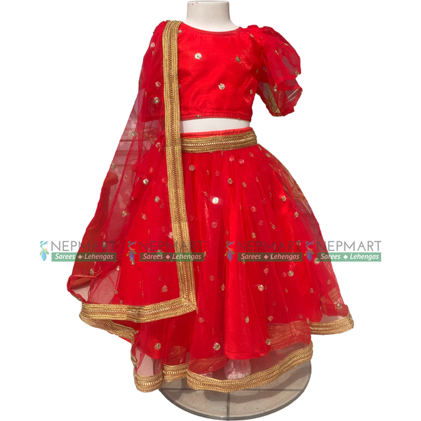 Red Lehenga for Baby Girl