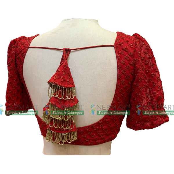 Georgette Blouse Red